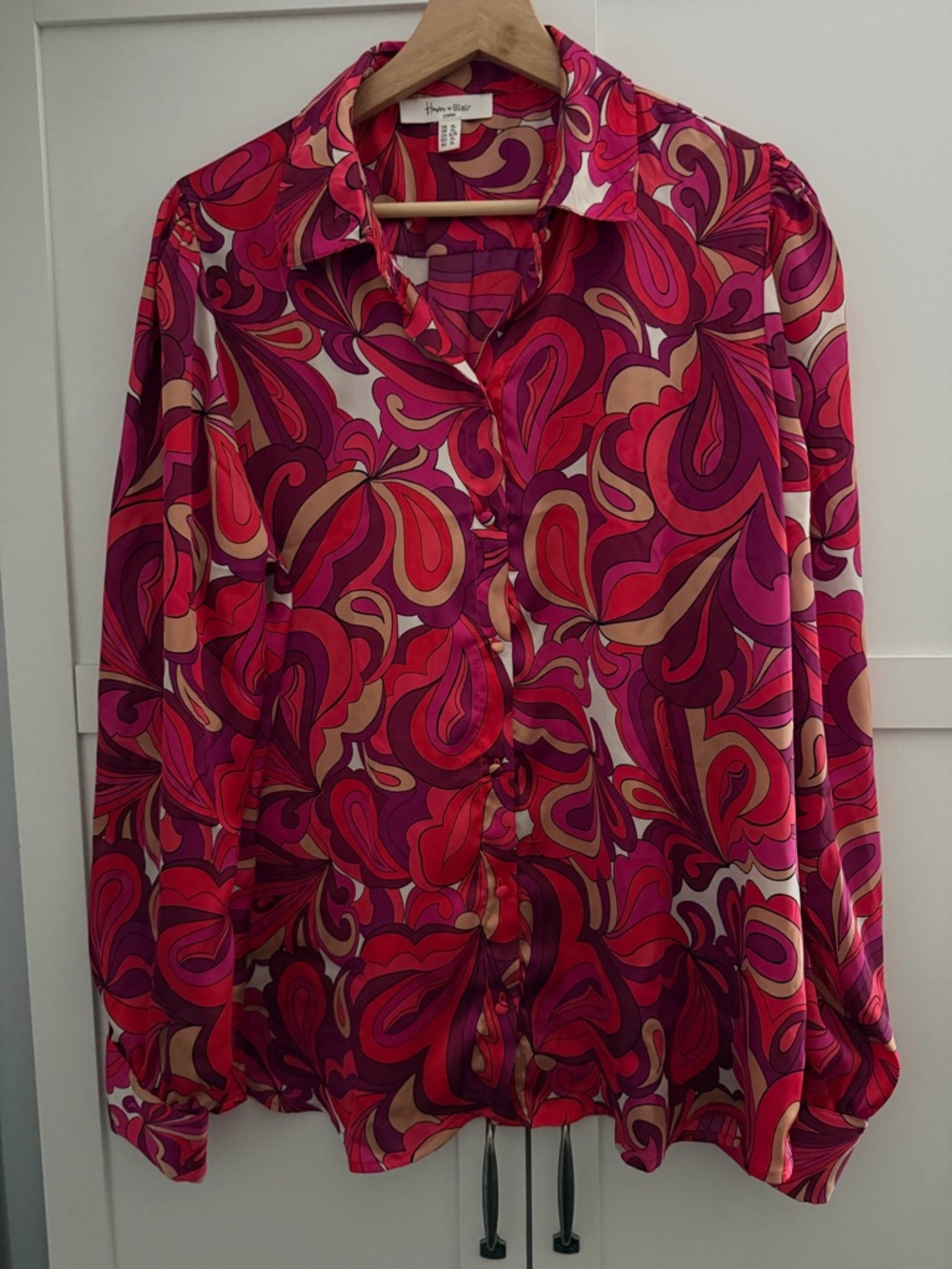 Haver & Blair Swirl Button-Down Blouse